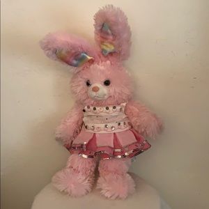 Soft pink Build a bear Rainbow Bunny